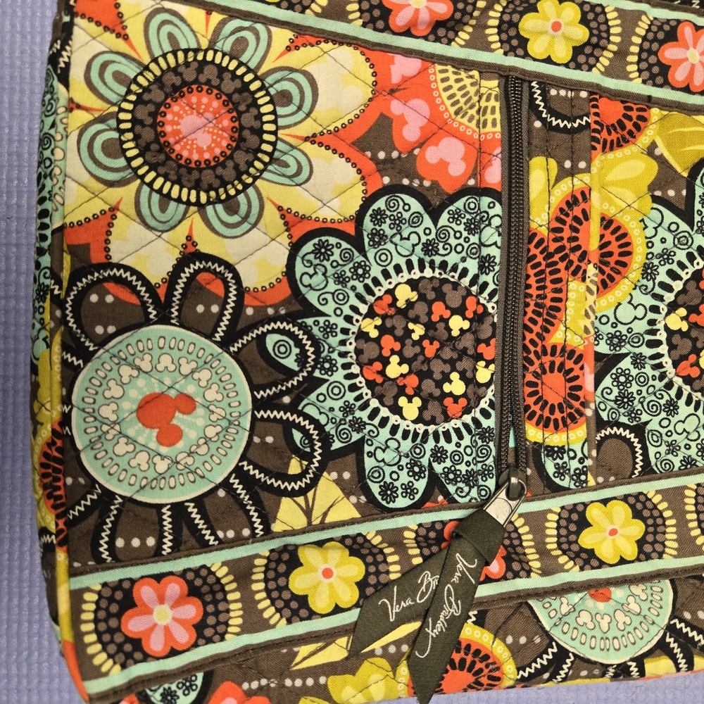 Vera Bradley X Mickey Mouse- Multicolor- Floral- Crossbody- Shoulder Bag- NWOT - Picture 6 of 13